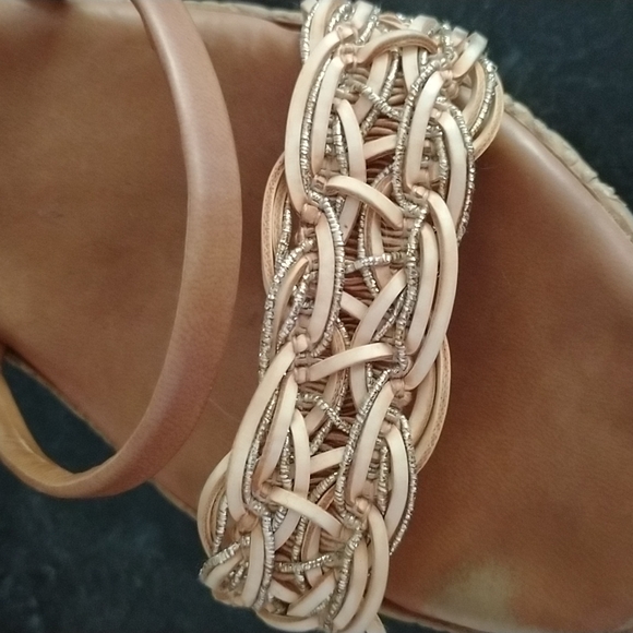 Wedge tan/ beige sandals - Picture 3 of 3